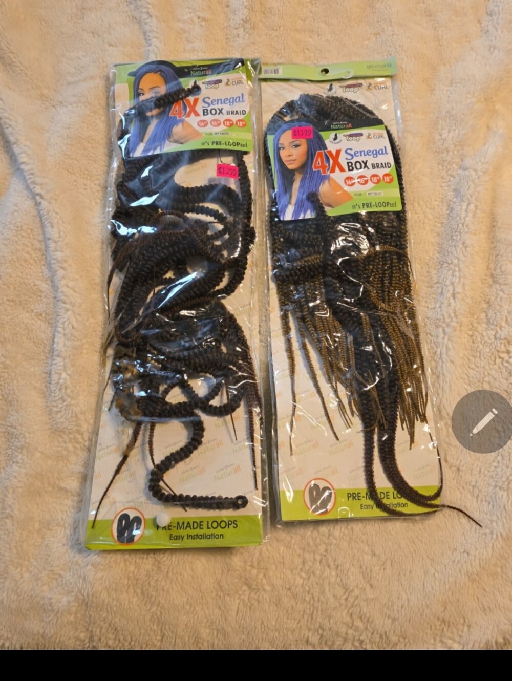 080726 Bundle 2 Urban Beauty 4X Senegal BOX Braid 16"-18" Prelooped Crochet Loop